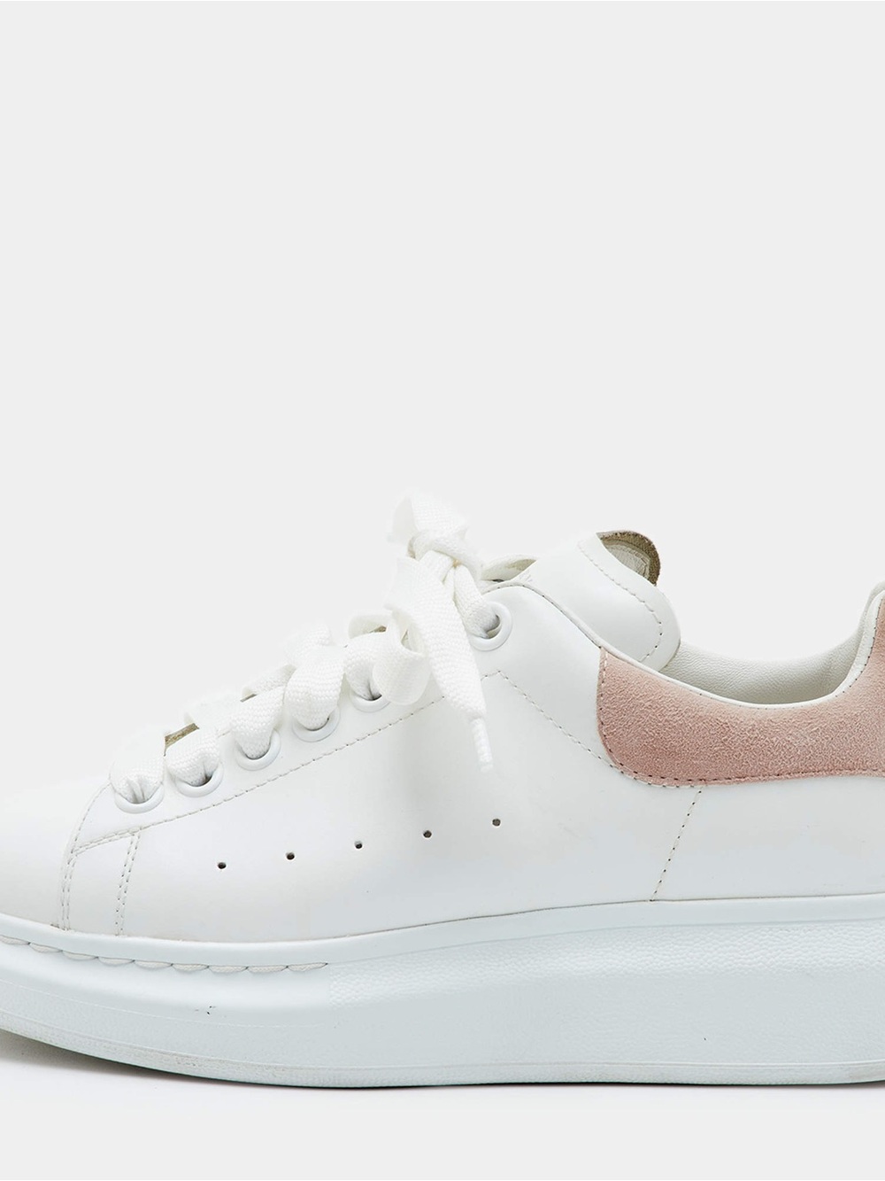 Alexander McQueen Oversized Sneaker White - Pink Suede